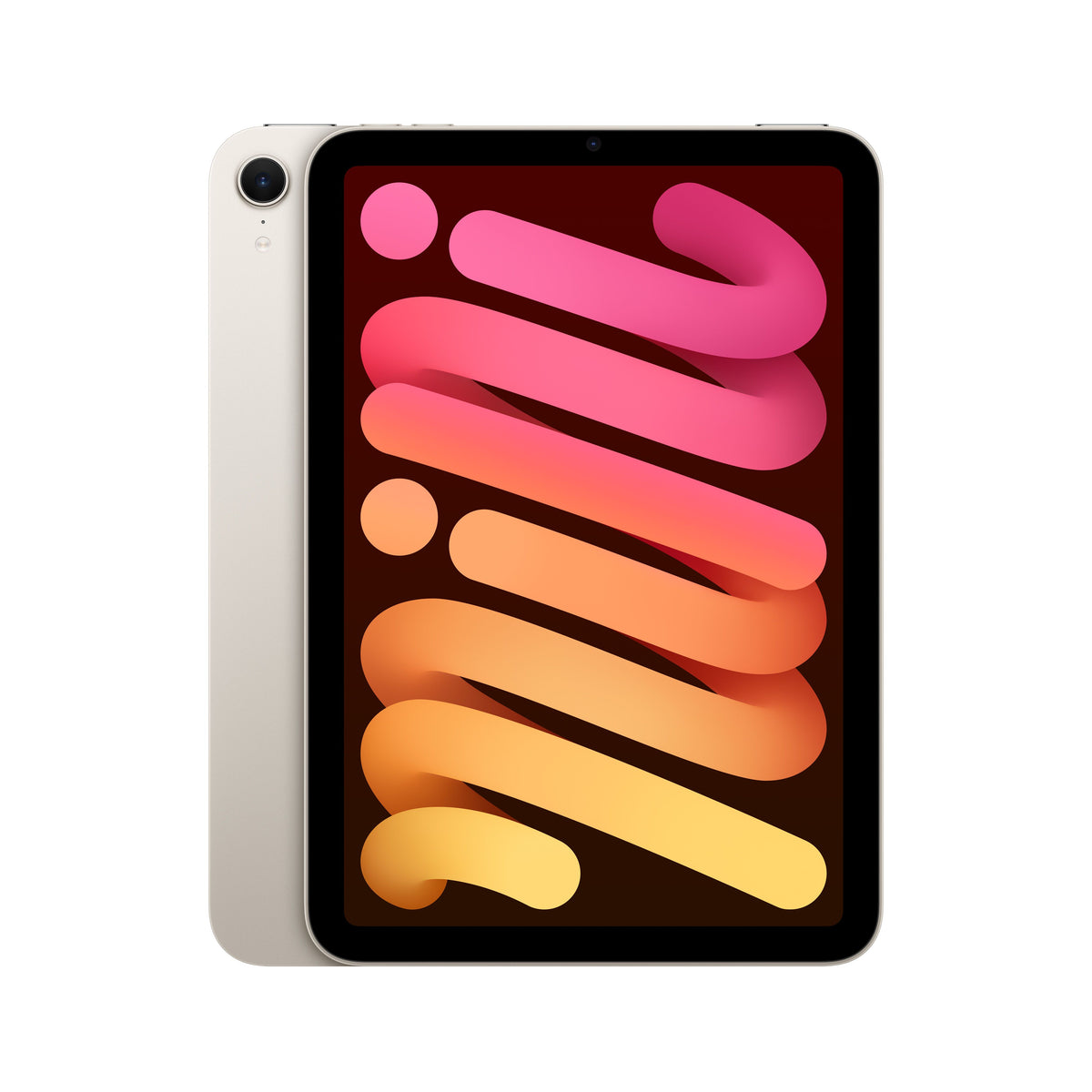 iPad mini — Starlight — front and back · representative model