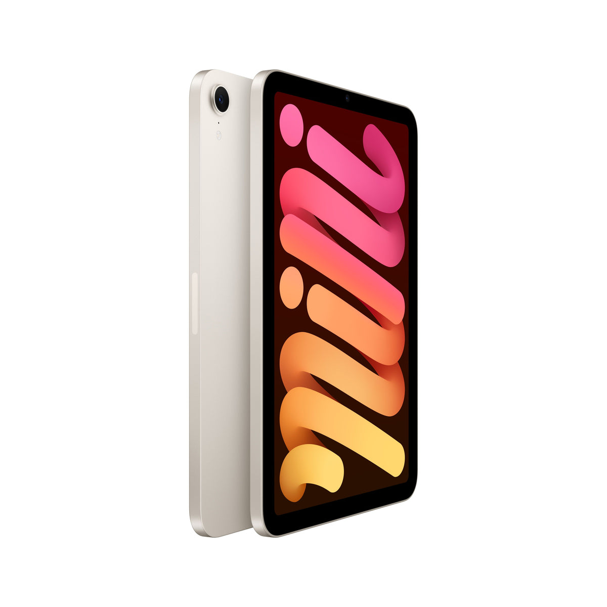 iPad mini — Starlight — angled view · representative model