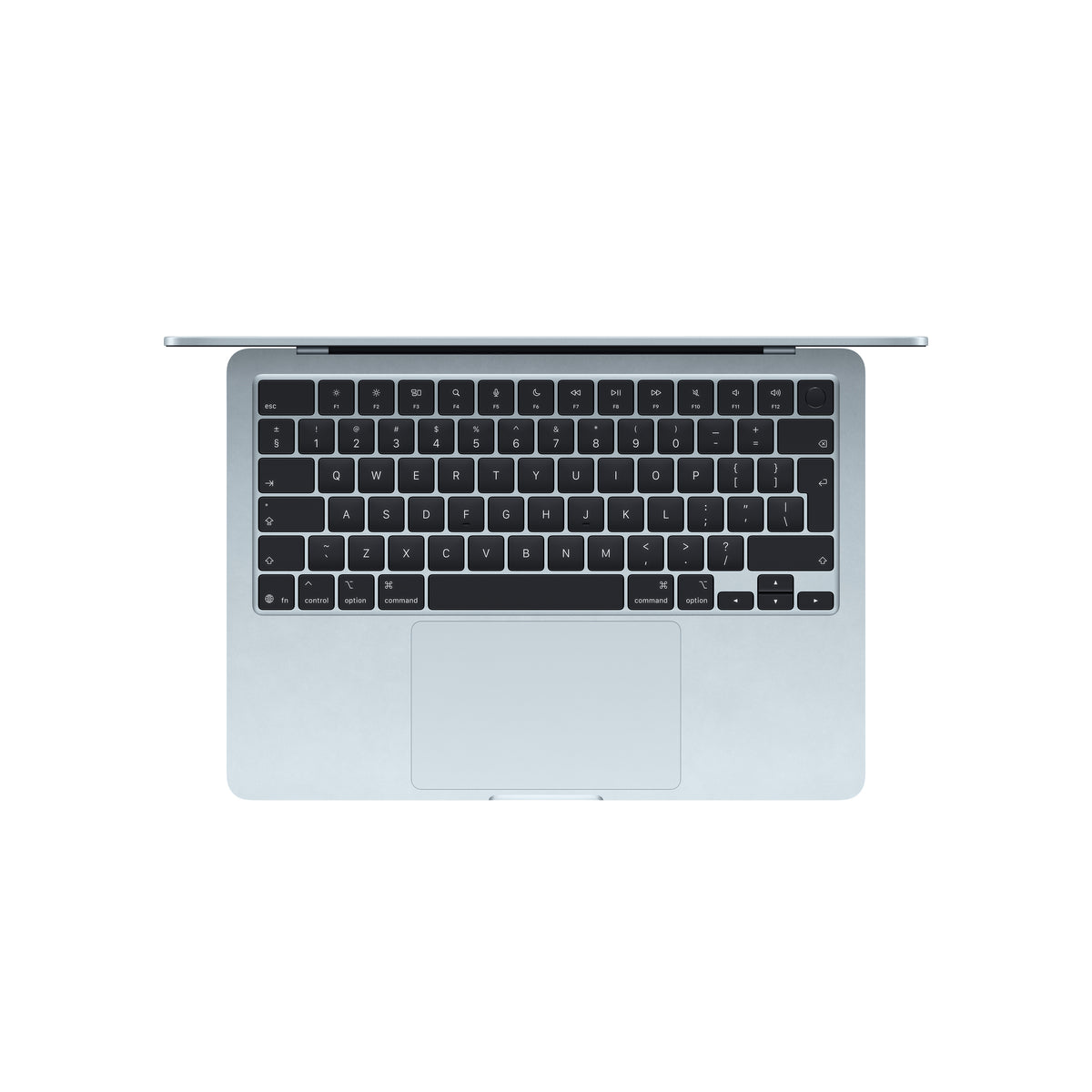 13-inch MacBook Air — Sky Blue — keyboard view