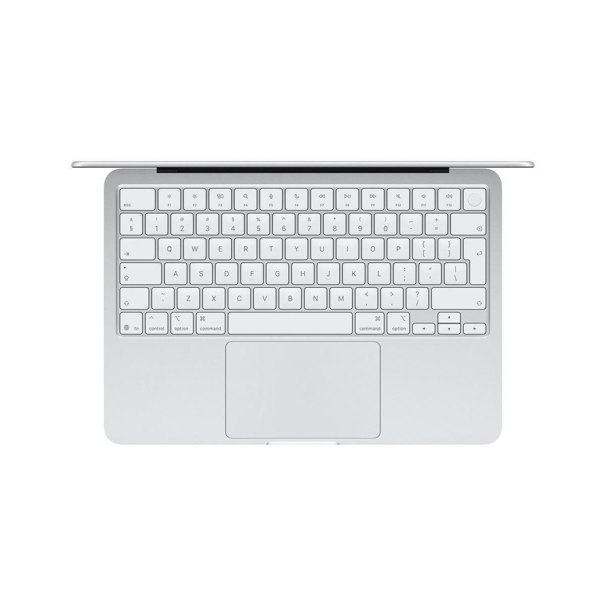 13-inch MacBook Neo — Silver — keyboard view