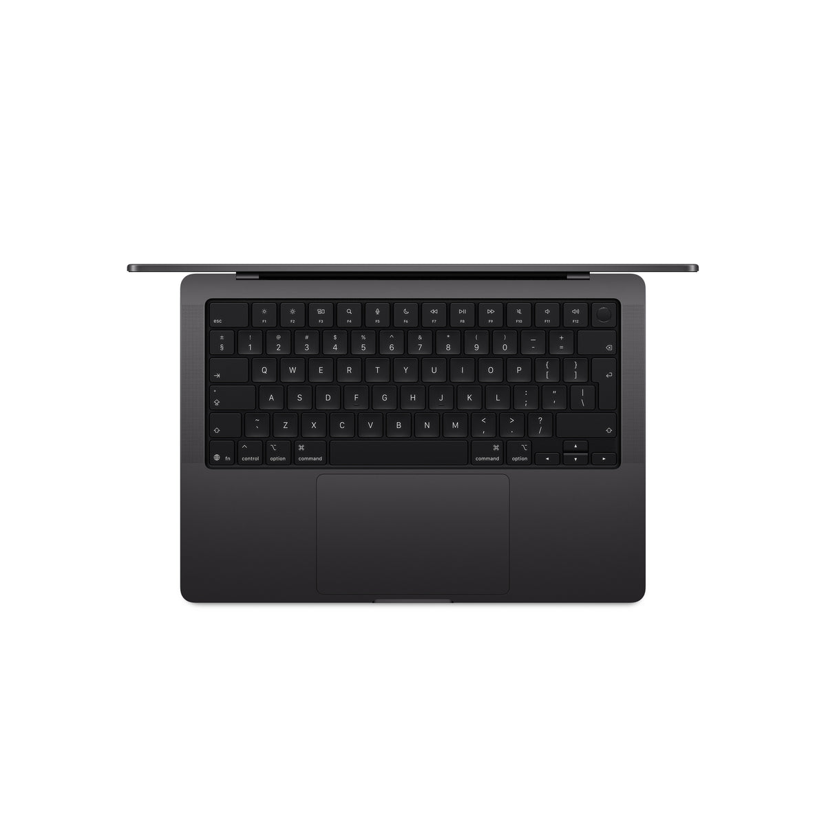 14-inch MacBook Pro — Space Black — keyboard view
