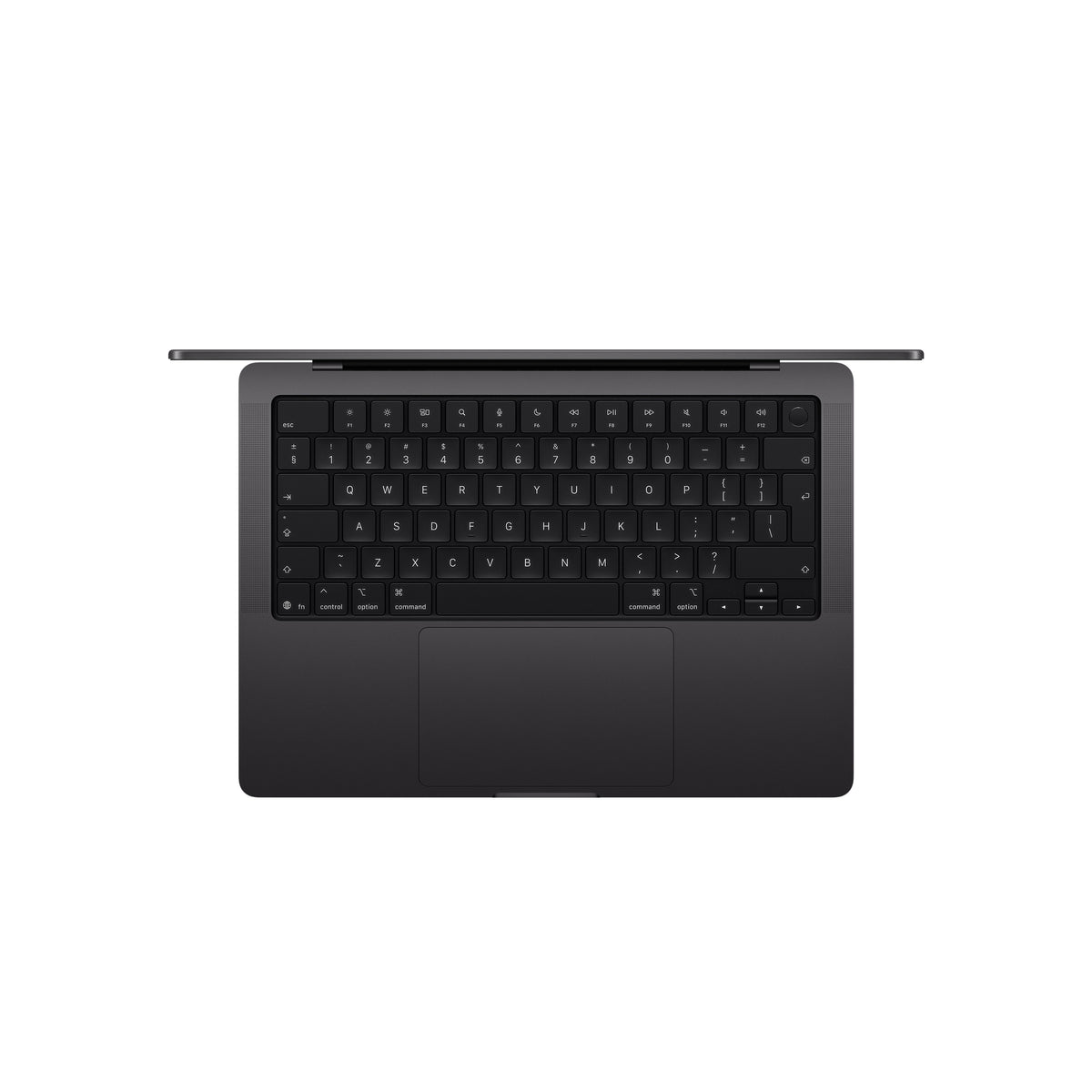 14-inch MacBook Pro — Space Black — keyboard view